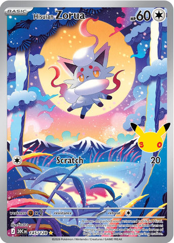 Hisuian Zorua (145/128) [Mega Evolution: 30th Celebration] - The Mythic Store | 24h Order Processing