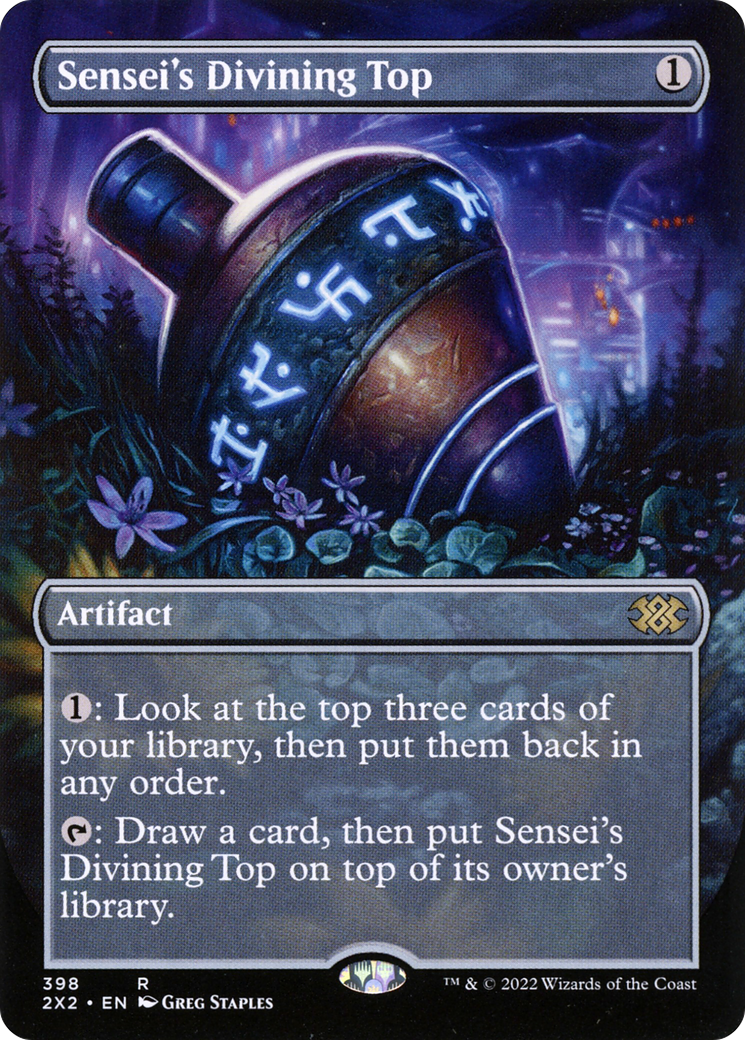 Sensei's Divining Top (Borderless Alternate Art) [Double Masters 2022] - The Mythic Store | 24h Order Processing