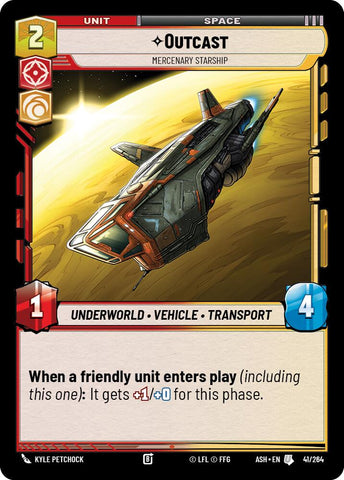 Outcast - Mercenary Starship (41/264) (41/264) [Ashes of the Empire] - The Mythic Store | 24h Order Processing
