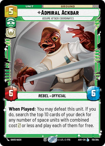 Admiral Ackbar - Assume Attack Coordinates (110/264) (110/264) [Ashes of the Empire] - The Mythic Store | 24h Order Processing