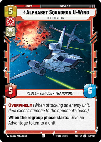 Alphabet Squadron U-Wing - Quiet Devotion (159/264) (159/264) [Ashes of the Empire] - The Mythic Store | 24h Order Processing