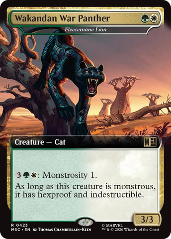 Wakandan War Panther - Fleecemane Lion (Extended Art) [Marvel Super Heroes Commander] - The Mythic Store | 24h Order Processing