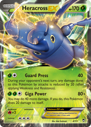 Heracross EX (4/111) [XY: Furious Fists] - The Mythic Store | 24h Order Processing