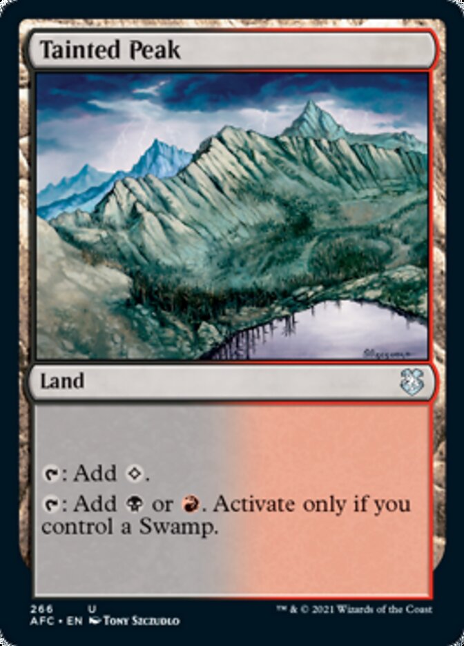 Tainted Peak [Dungeons & Dragons: Adventures in the Forgotten Realms Commander] - The Mythic Store | 24h Order Processing