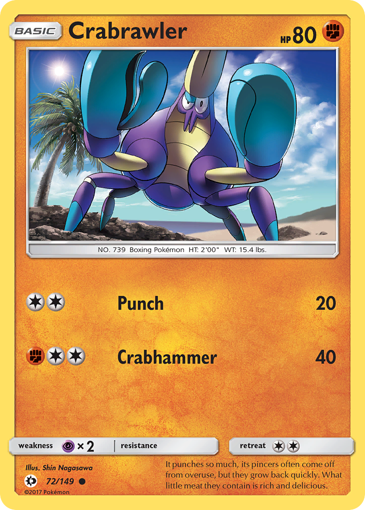 Crabrawler (72/149) [Sun & Moon: Base Set] - The Mythic Store | 24h Order Processing
