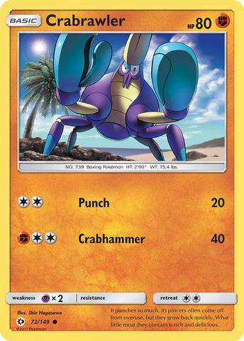 Crabrawler (72/149) [Sun & Moon: Base Set] - The Mythic Store | 24h Order Processing