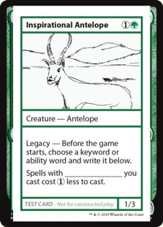 Inspirational Antelope (2021 Edition) [Mystery Booster Playtest Cards] - The Mythic Store | 24h Order Processing