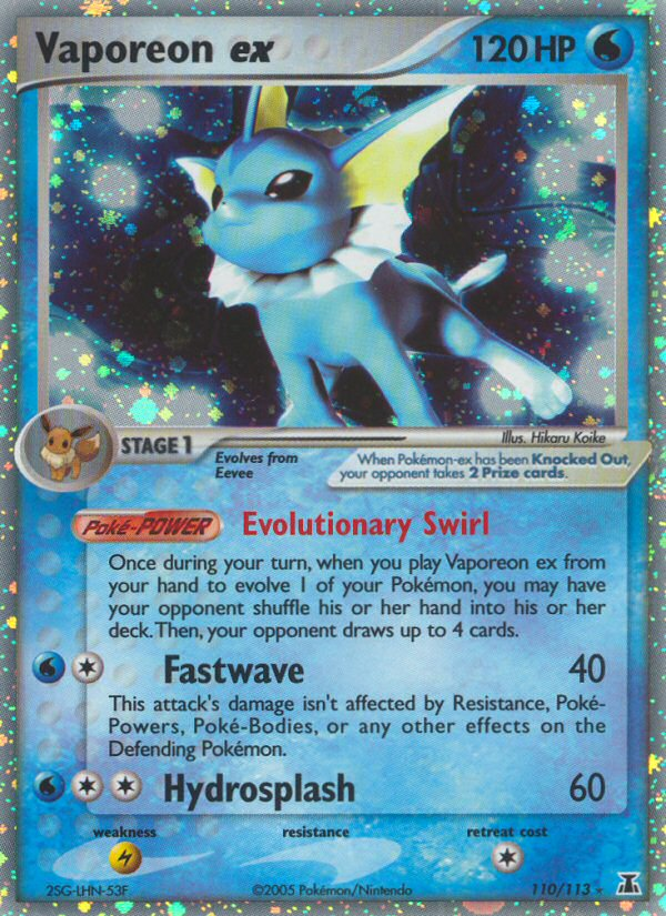 Vaporeon ex (110/113) [EX: Delta Species] - The Mythic Store | 24h Order Processing