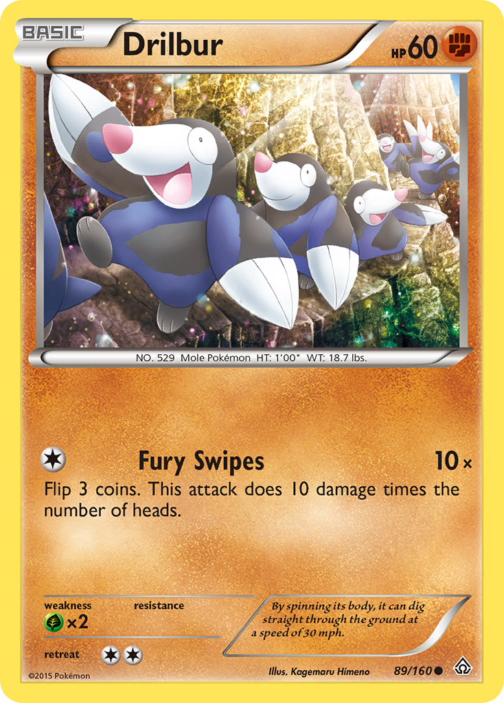 Drilbur (89/160) [XY: Primal Clash] - The Mythic Store | 24h Order Processing