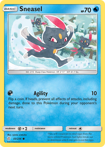 Sneasel (43/236) [Sun & Moon: Cosmic Eclipse] - The Mythic Store | 24h Order Processing