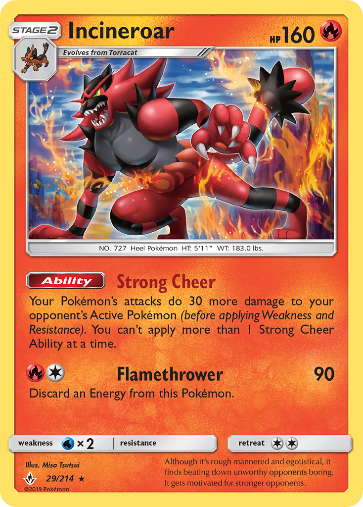 Incineroar (29/214) [Sun & Moon: Unbroken Bonds] - The Mythic Store | 24h Order Processing