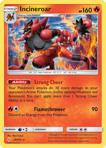 Incineroar (29/214) [Sun & Moon: Unbroken Bonds] - The Mythic Store | 24h Order Processing