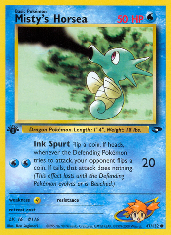 Misty's Horsea (87/132) [Gym Challenge 1st Edition] - The Mythic Store | 24h Order Processing