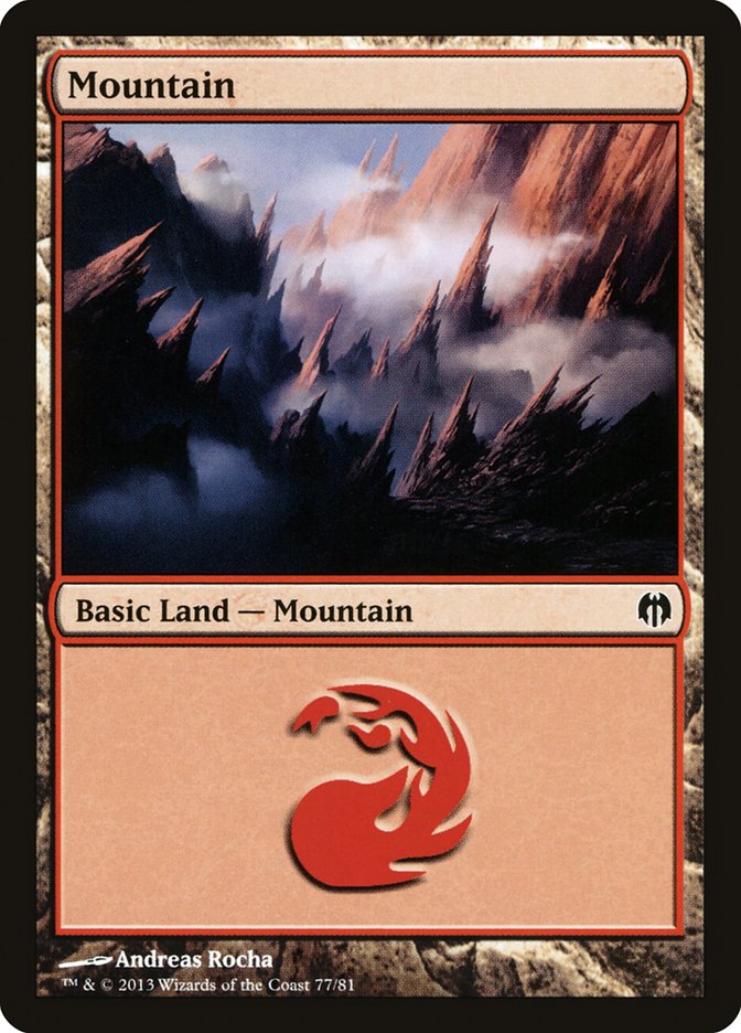 Mountain (77) [Duel Decks: Heroes vs. Monsters] - The Mythic Store | 24h Order Processing
