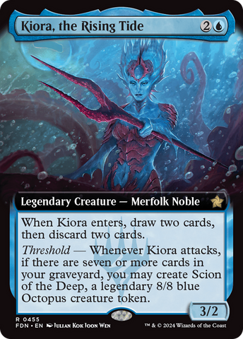 Kiora, the Rising Tide (Extended Art) [Foundations] - The Mythic Store | 24h Order Processing