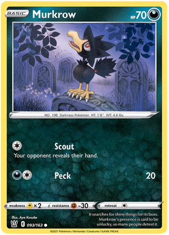 Murkrow (093/163) [Sword & Shield: Battle Styles] - The Mythic Store | 24h Order Processing