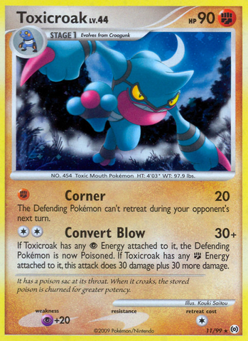 Toxicroak (11/99) [Platinum: Arceus] - The Mythic Store | 24h Order Processing