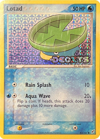Lotad (63/107) (Stamped) [EX: Deoxys] - The Mythic Store | 24h Order Processing