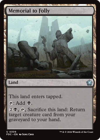 Memorial to Folly [Foundations Commander] - The Mythic Store | 24h Order Processing