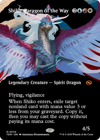Shiko, Paragon of the Way (Borderless) [Tarkir: Dragonstorm] - The Mythic Store | 24h Order Processing