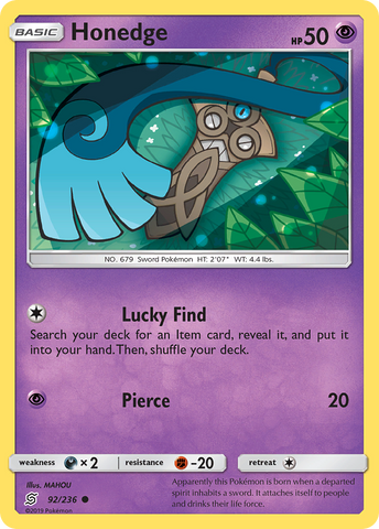 Honedge (92/236) [Sun & Moon: Unified Minds] - The Mythic Store | 24h Order Processing