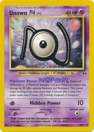 Unown [N] (50/75) [Neo Discovery Unlimited] - The Mythic Store | 24h Order Processing