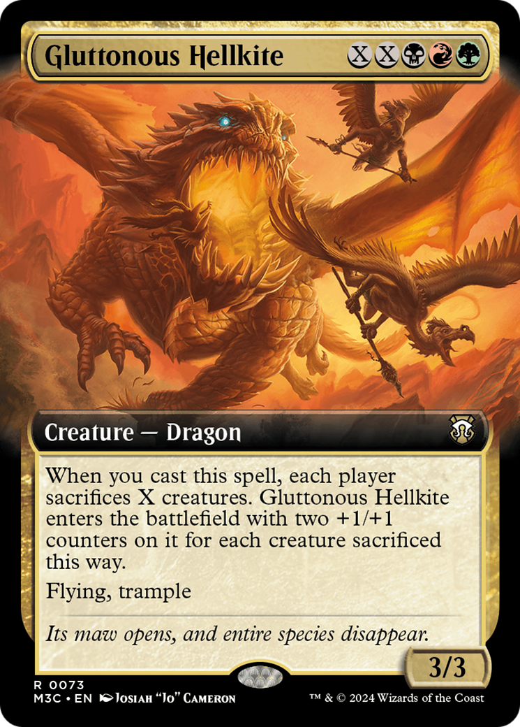 Gluttonous Hellkite (Extended Art) [Modern Horizons 3 Commander] - The Mythic Store | 24h Order Processing