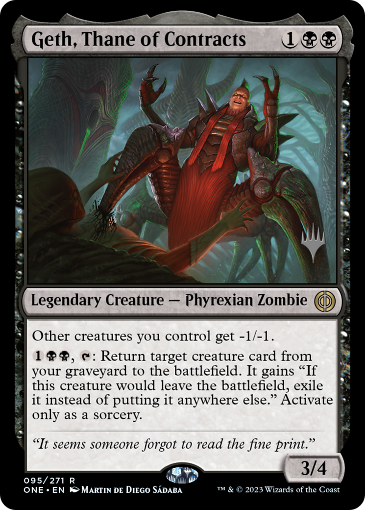 Geth, Thane of Contracts (Promo Pack) [Phyrexia: All Will Be One Promos] - The Mythic Store | 24h Order Processing
