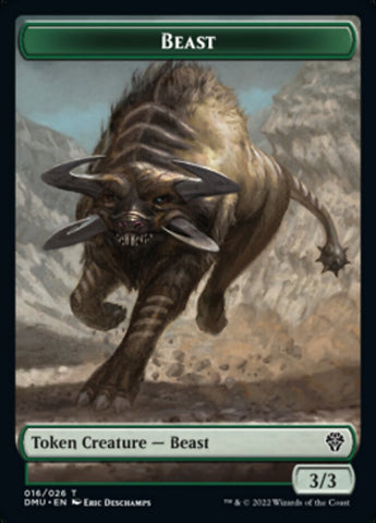 Kavu // Beast Double-Sided Token [Dominaria United Commander Tokens] - The Mythic Store | 24h Order Processing