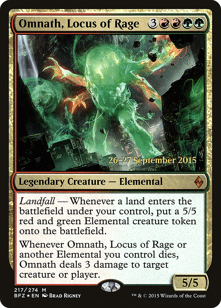 Omnath, Locus of Rage [Battle for Zendikar Prerelease Promos] - The Mythic Store | 24h Order Processing