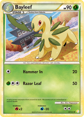 Bayleef (35/123) [HeartGold & SoulSilver: Base Set] - The Mythic Store | 24h Order Processing