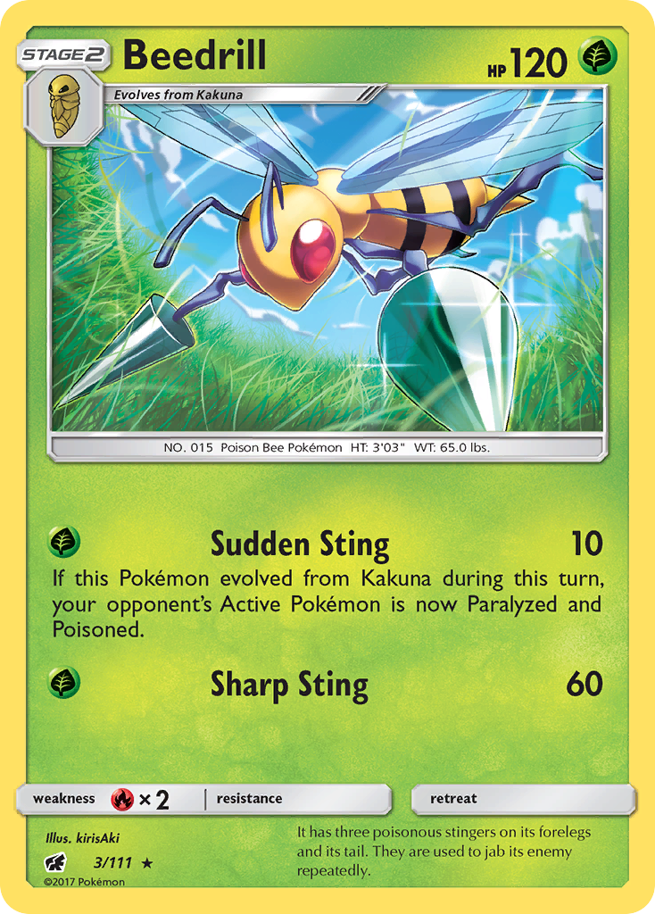 Beedrill (3/111) [Sun & Moon: Crimson Invasion] - The Mythic Store | 24h Order Processing