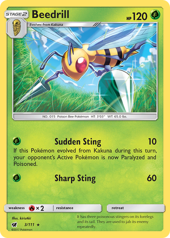 Beedrill (3/111) [Sun & Moon: Crimson Invasion] - The Mythic Store | 24h Order Processing