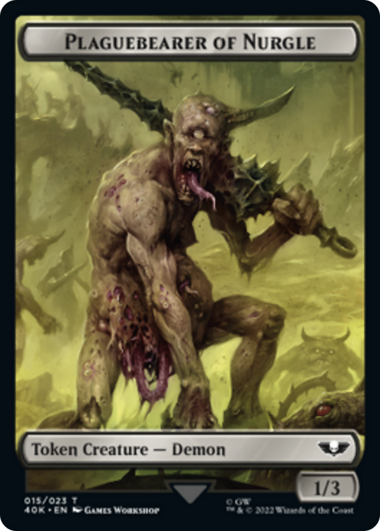 Spawn // Plaguebearer of Nurgle Double-Sided (Surge Foil) [Warhammer 40,000 Tokens] - The Mythic Store | 24h Order Processing