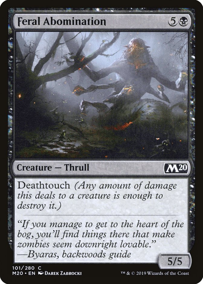 Feral Abomination [Core Set 2020] - The Mythic Store | 24h Order Processing