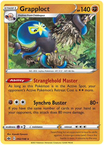 Grapploct (092/198) [Sword & Shield: Chilling Reign] - The Mythic Store | 24h Order Processing