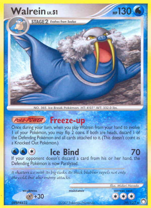 Walrein (39/123) [Diamond & Pearl: Mysterious Treasures] - The Mythic Store | 24h Order Processing