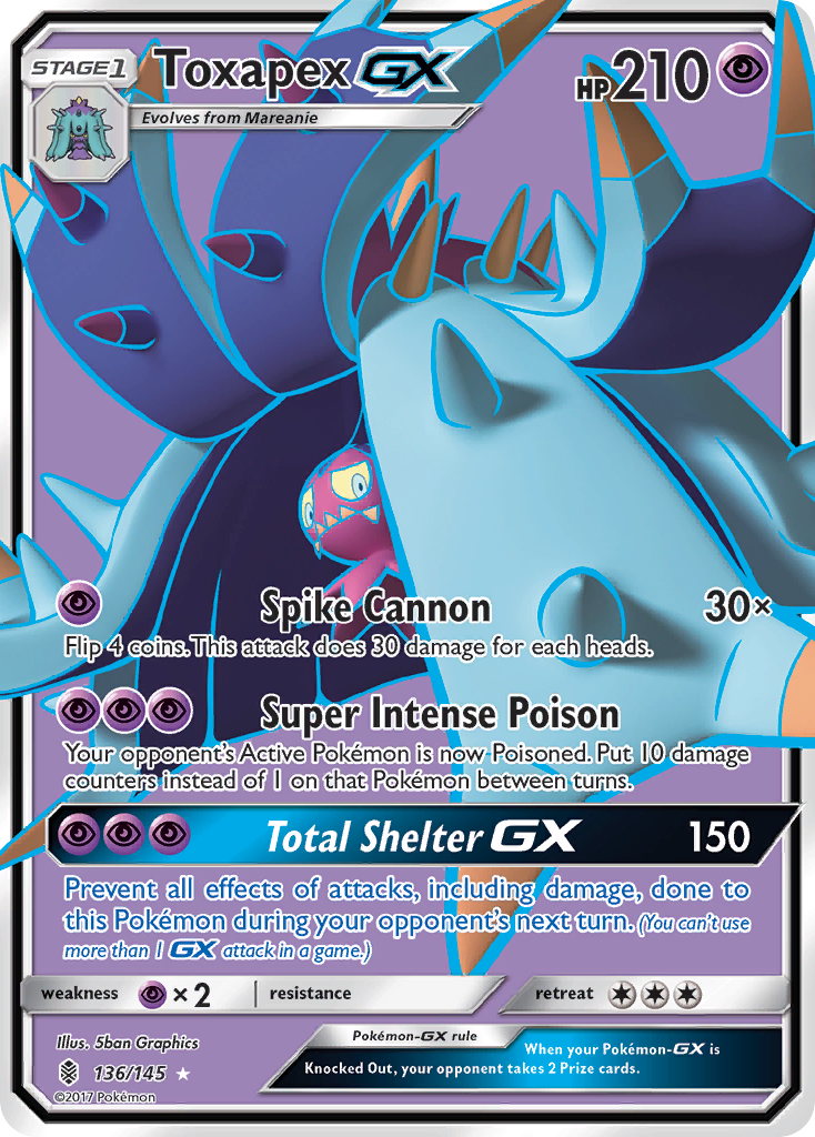 Toxapex GX (136/145) [Sun & Moon: Guardians Rising] - The Mythic Store | 24h Order Processing