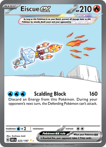 Eiscue ex (222/197) [Scarlet & Violet: Obsidian Flames] - The Mythic Store | 24h Order Processing