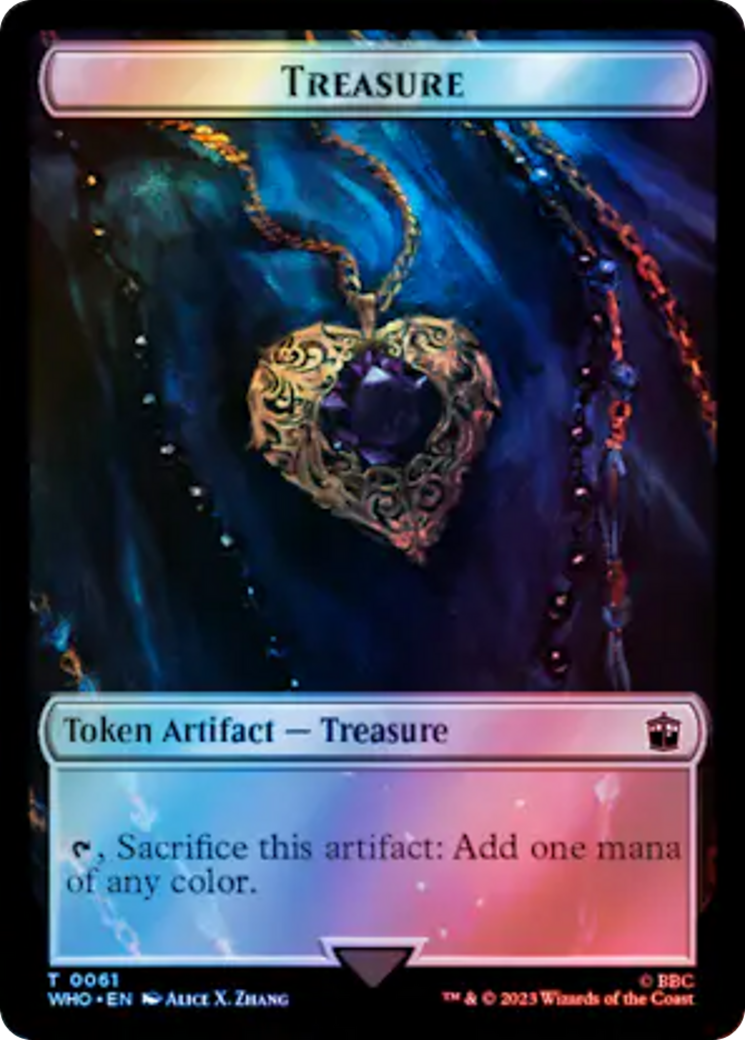 Soldier // Treasure (0061) Double-Sided Token (Surge Foil) [Doctor Who Tokens] - The Mythic Store | 24h Order Processing