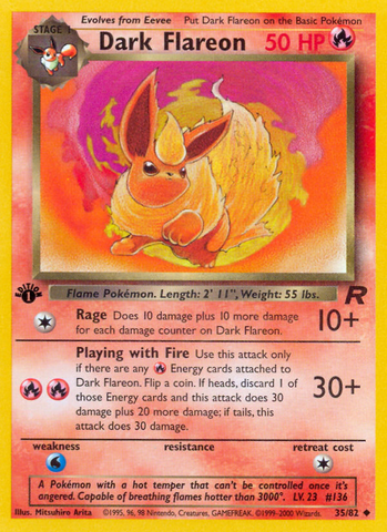 Dark Flareon (35/82) [Team Rocket 1st Edition] - The Mythic Store | 24h Order Processing