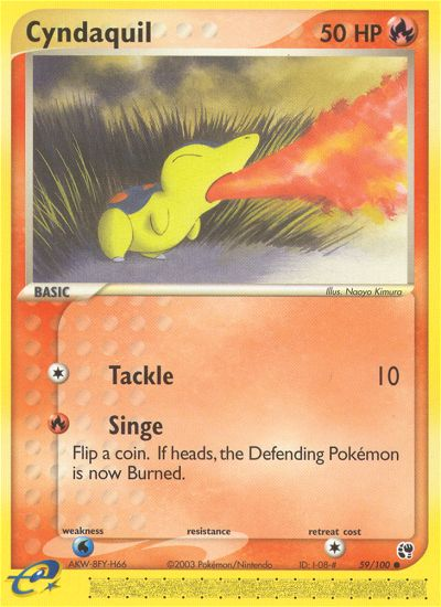 Cyndaquil (59/100) [EX: Sandstorm] - The Mythic Store | 24h Order Processing