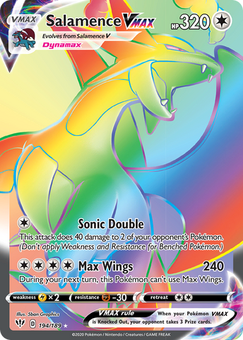 Salamence VMAX (194/189) [Sword & Shield: Darkness Ablaze] - The Mythic Store | 24h Order Processing