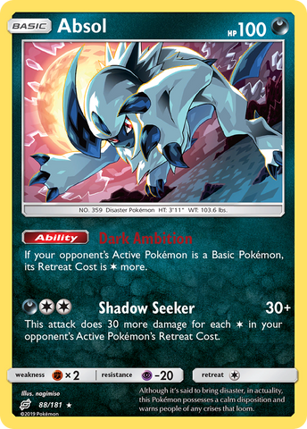 Absol (88/181) [Sun & Moon: Team Up] - The Mythic Store | 24h Order Processing
