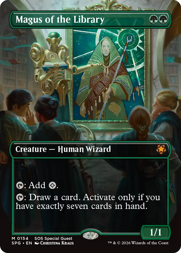 Magus of the Library (Borderless) [Secrets of Strixhaven Special Guests] - The Mythic Store | 24h Order Processing