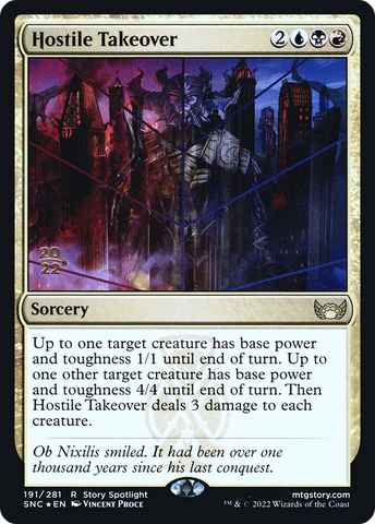 Hostile Takeover [Streets of New Capenna Prerelease Promos] - The Mythic Store | 24h Order Processing