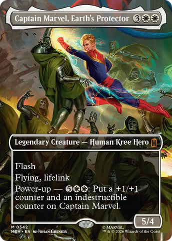 Captain Marvel, Earth's Protector (Borderless) (0342) [Marvel Super Heroes] - The Mythic Store | 24h Order Processing