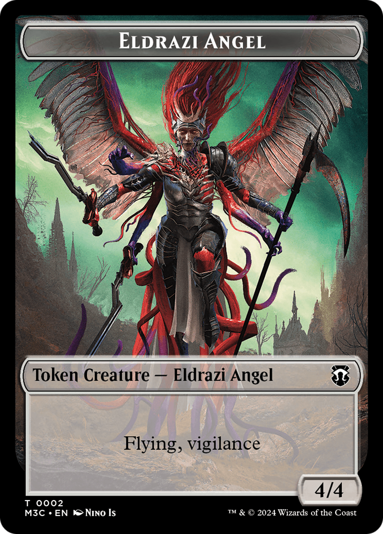 Copy (Ripple Foil) // Eldrazi Angel Double-Sided Token [Modern Horizons 3 Commander Tokens] - The Mythic Store | 24h Order Processing