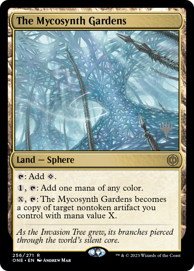 The Mycosynth Gardens (Promo Pack) [Phyrexia: All Will Be One Promos] - The Mythic Store | 24h Order Processing
