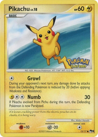 Pikachu (015/017) (Pokemon Day 2009) [POP Series 9] - The Mythic Store | 24h Order Processing